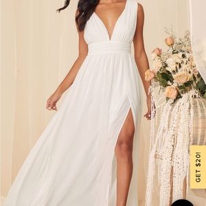 LULUS Heavenly Hues White Maxi Dress